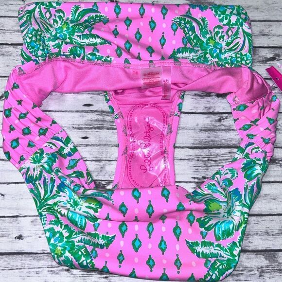 Lilly Pulitzer High Waisted Clancy Bikini Bottoms Oh Diamond Girl Engineered - Picture 7 of 11